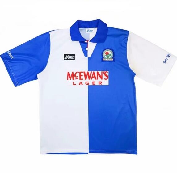 1994-1995 Blackburn Rovers F.C. Retro Home Kit Soccer Jersey